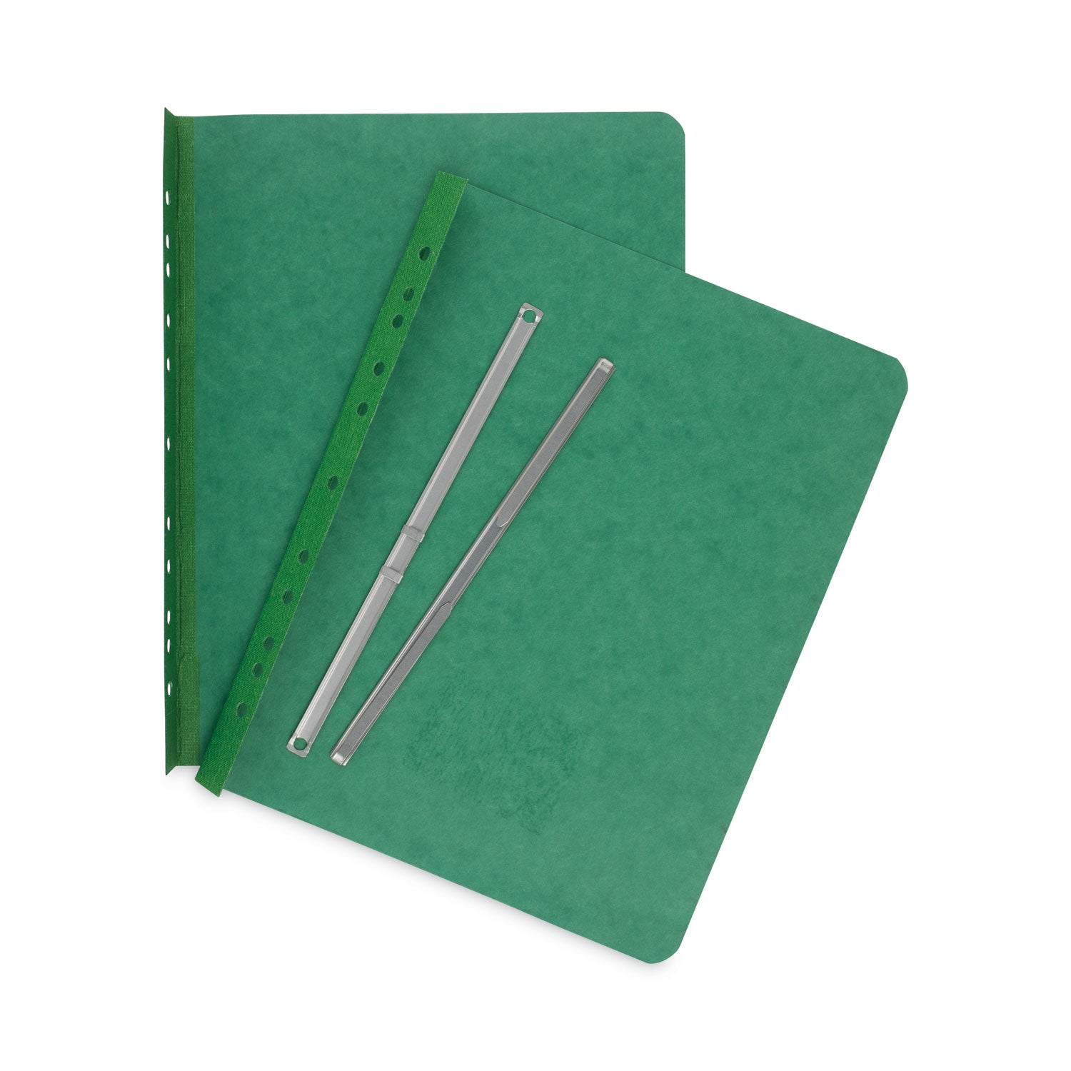 ACCO Pressboard Report Cover with Tyvek Reinforced Hinge - 2-Piece Prong Fastener, Holds 3 Documents, 8.5 x 11 Inch, Dark Green | Durable Office File Folder for Reports, Presentations & School Projects