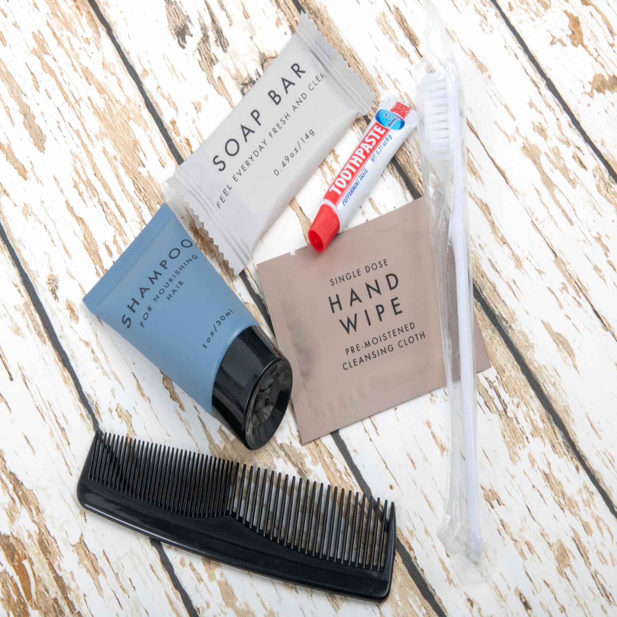 100 Pack Bulk Hygiene Travel Size Kits - 7 Piece Hygiene Supplies for Adults, Homeless & Charity | Portable Toiletries for Travel, Shelters & Emergency Preparedness