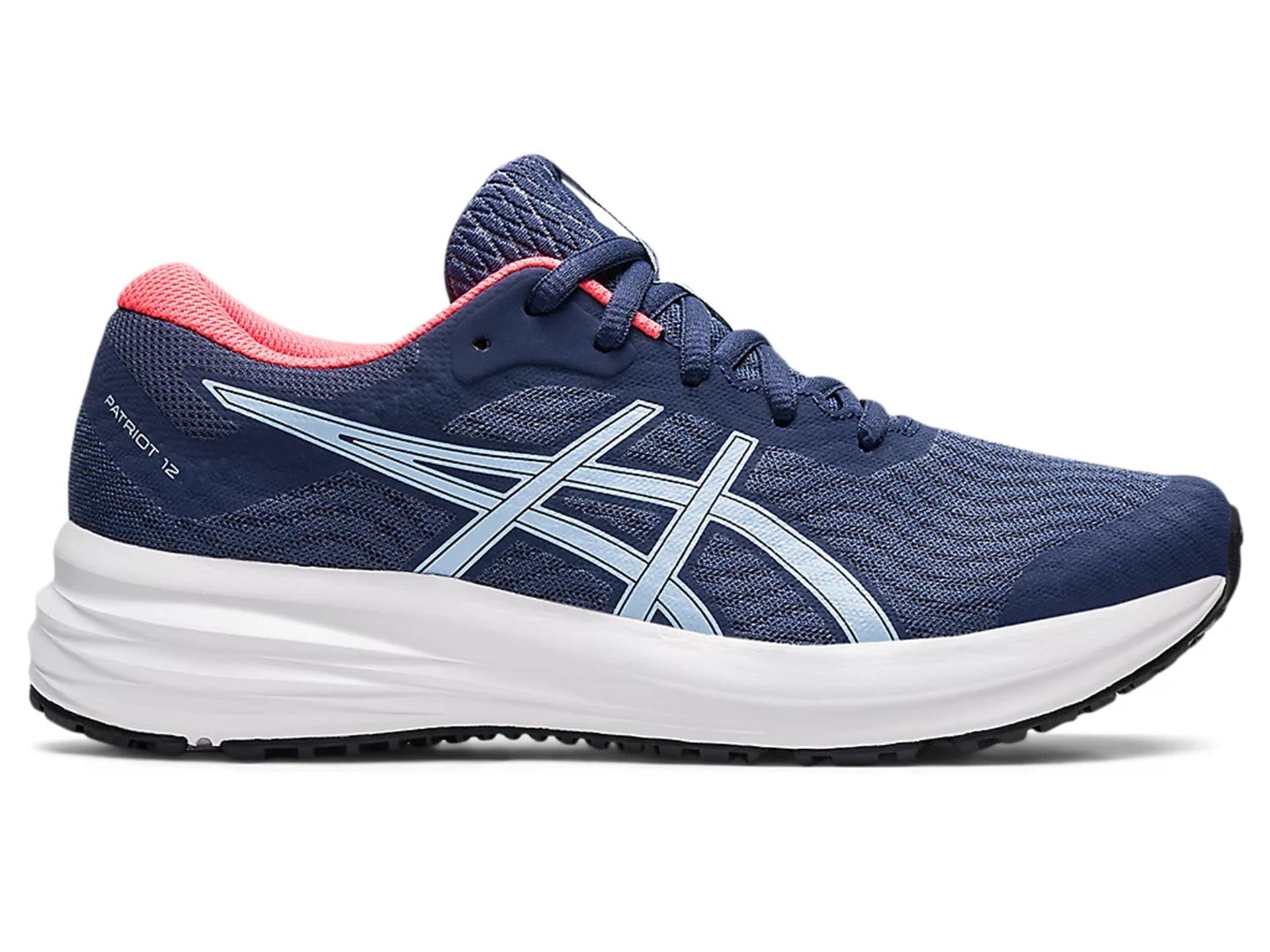 ASICS Kids Patriot 12 GS Running Shoes - Lightweight Athletic Sneakers for Boys & Girls (Style 1014A139-410) - Perfect for School, Sports & Daily Activities