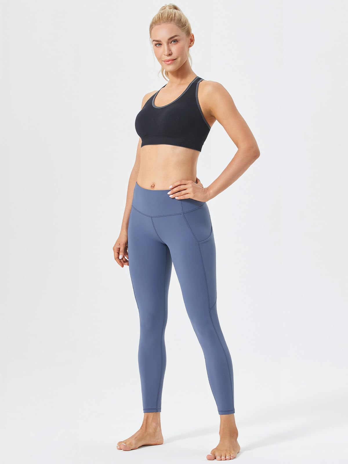 FITTIN Women's Seamless Sports Bras with Removable Pads - Cross Back Support for Workout, Yoga, Running & Gym - 3 Pack