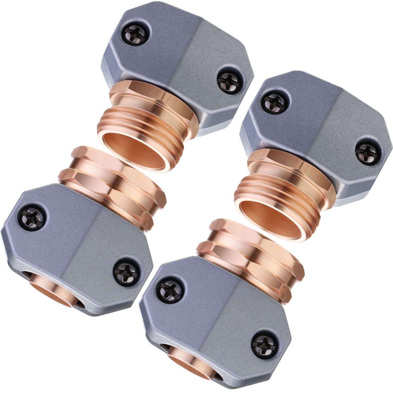 4-Piece Garden Hose Repair Kit - Heavy Duty 3/4