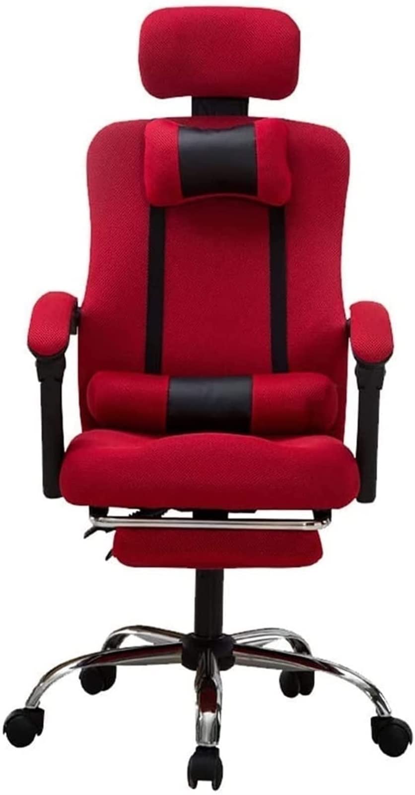 Ergonomic Office Chair with Adjustable Height, Lumbar Support & Swivel Base - Red Computer Desk Chair for Home Office, Gaming & Work - Perfect for Long Hours of Sitting & Comfortable Work Sessions