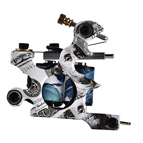 Professional 10 Laps Coil Tattoo Machine Liner Gun - Handmade Rotary Tattoo Pen with Alloy Frame & Copper Coils for Precision Tattooing - Perfect for Artists, Beginners & Tattoo Studio Use