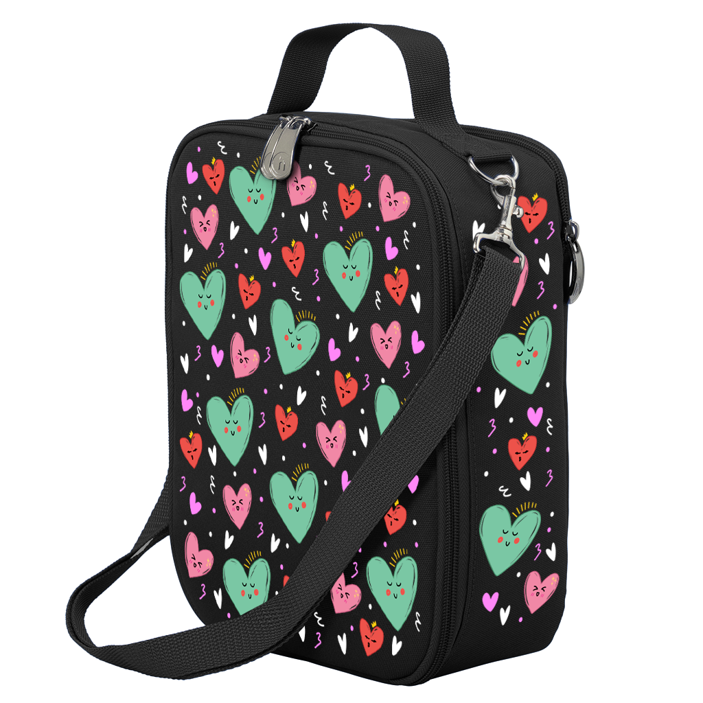 Sweet Hearts Insulated Lunch Bag for Women & Kids - Cute & Leak-Proof Food Container for School, Work & Picnics