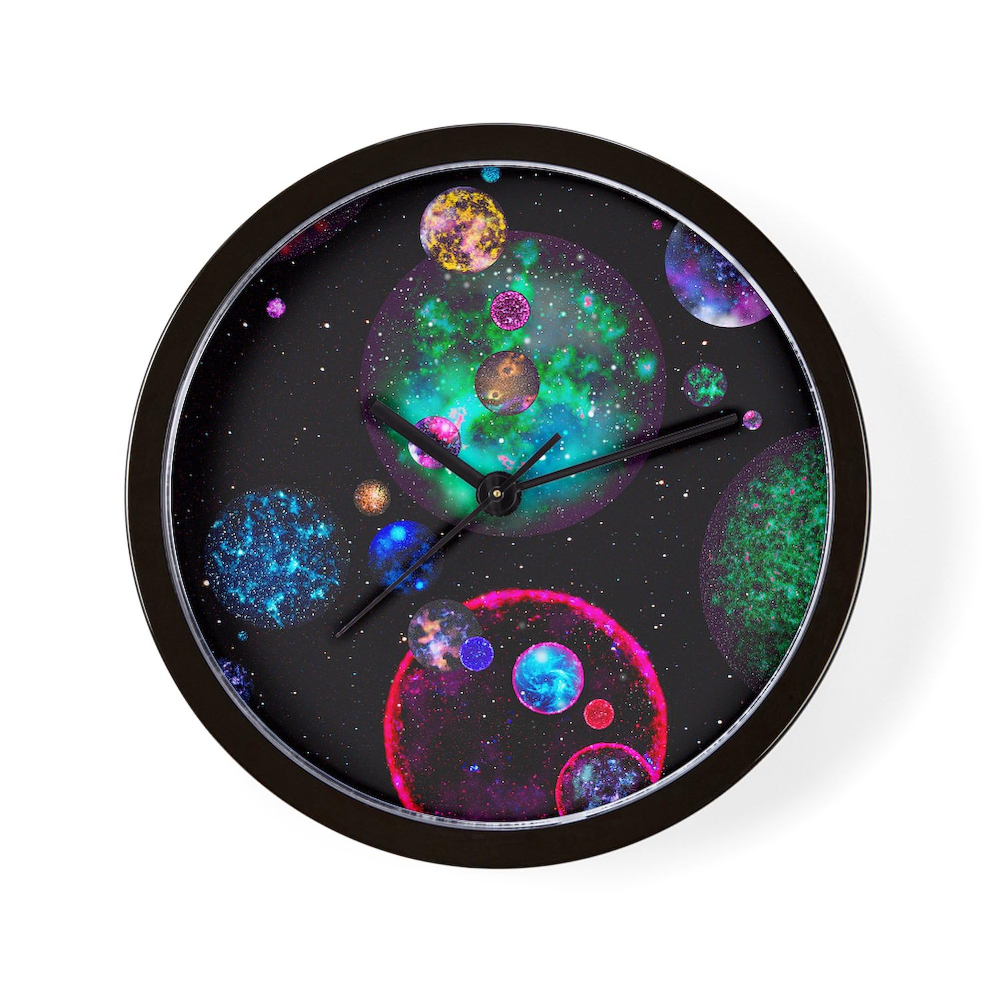 Multiple Universes 10-Inch Wall Clock - Stylish Decorative Clock for Living Room, Kitchen, Office & Dorm | Perfect Home Decor Gift for Space & Sci-Fi Lovers