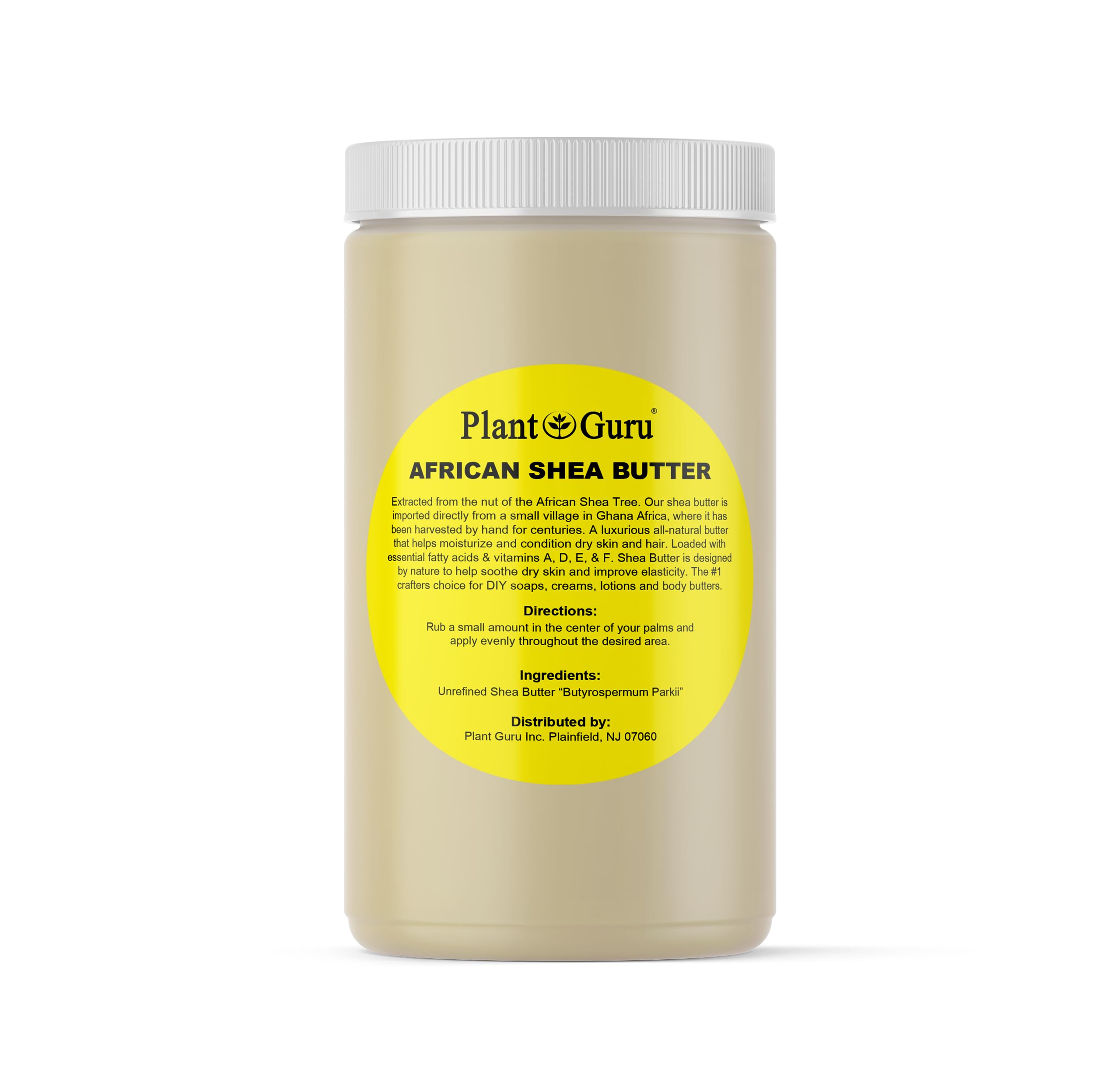 Pure Raw African Shea Butter 32oz (2lbs) - 100% Natural Unrefined Ivory Grade for Dry Skin, Face, Hair & Body Care | Best for DIY Soap, Lip Balm, Lotion Making | Deep Moisturizer for Eczema, Psoriasis & Cracked Heels