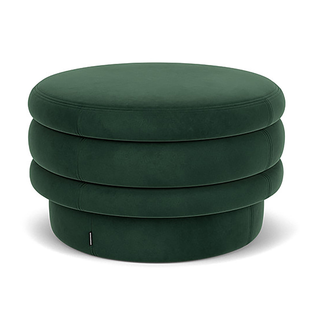 Honey Velvet Ottoman Stool - Soft Plush Footrest, Round Pouf for Living Room, Bedroom & Nursery - Perfect for Relaxing, Extra Seating & Home Decor