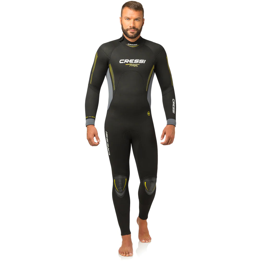 Cressi Fast 5mm Neoprene Wetsuit for Men - Scuba Diving, Snorkeling & Water Sports | Premium Thermal Protection for Cold Water Activities