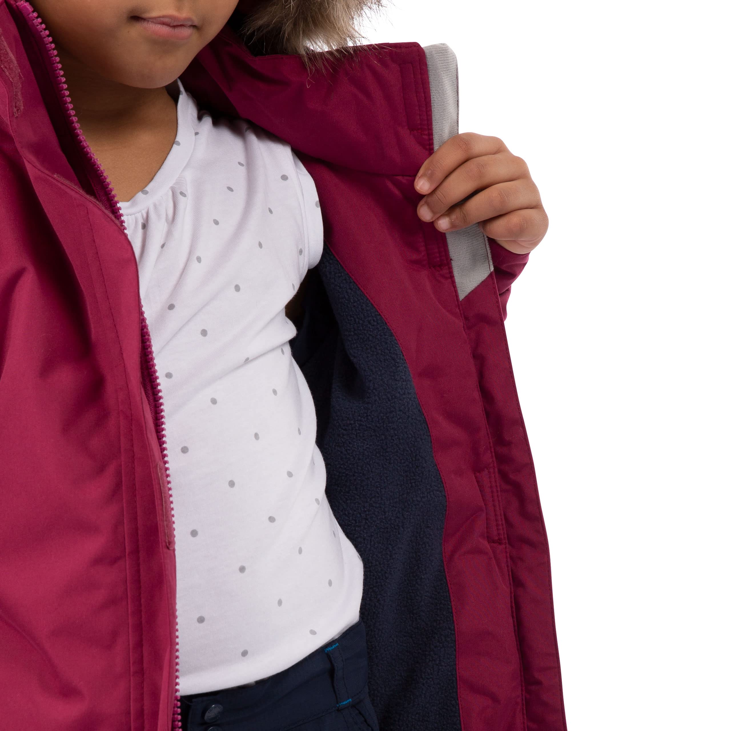 Trespass Girls' Waterproof Parka Jacket - Lightweight Raincoat for Outdoor Play, School & Winter Adventures