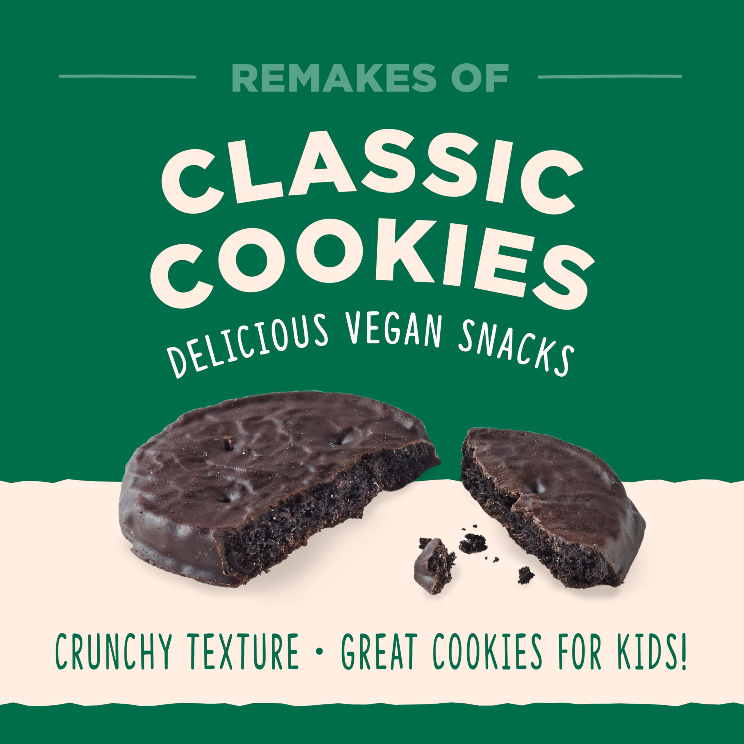 Back to Nature Fudge Mint Cookies - Vegan, Non-GMO, Organic Wheat Flour, Gluten-Free, Healthy Snacks, 6.4 Oz (Pack of 6) - Perfect for Lunchboxes, Office Snacks & Vegan Desserts
