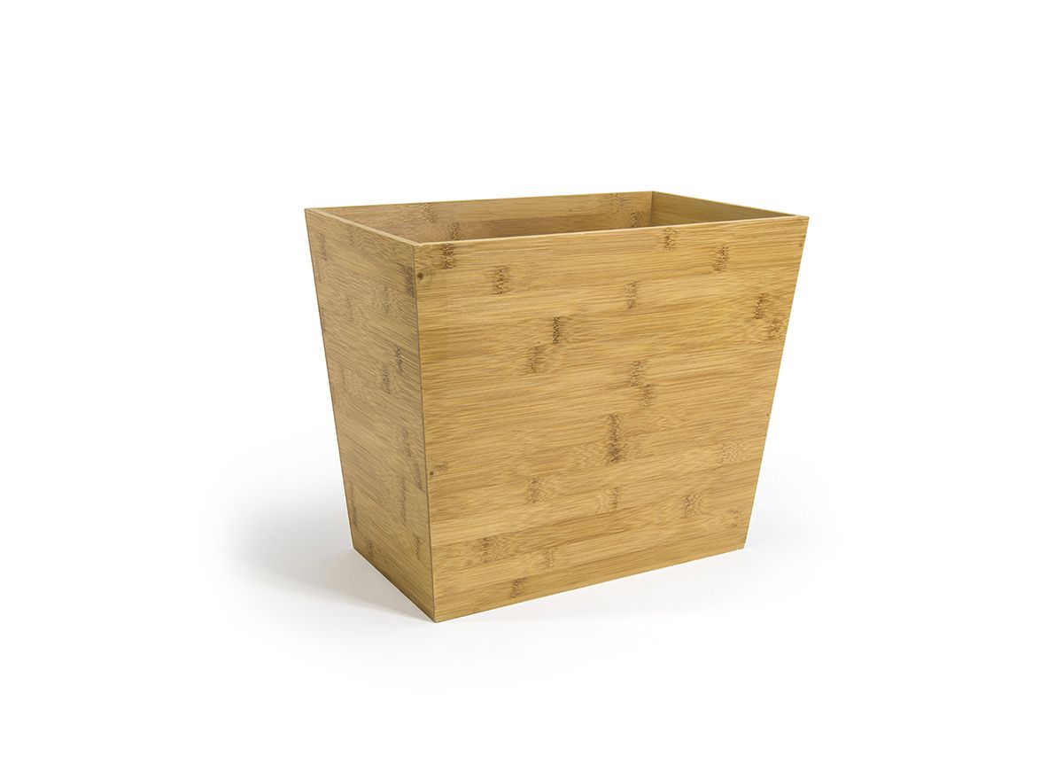 Eco-Friendly FOH Bamboo Recycling Bin - 17 Quart (4-Pack) for Kitchen, Office, or Bathroom Waste Disposal