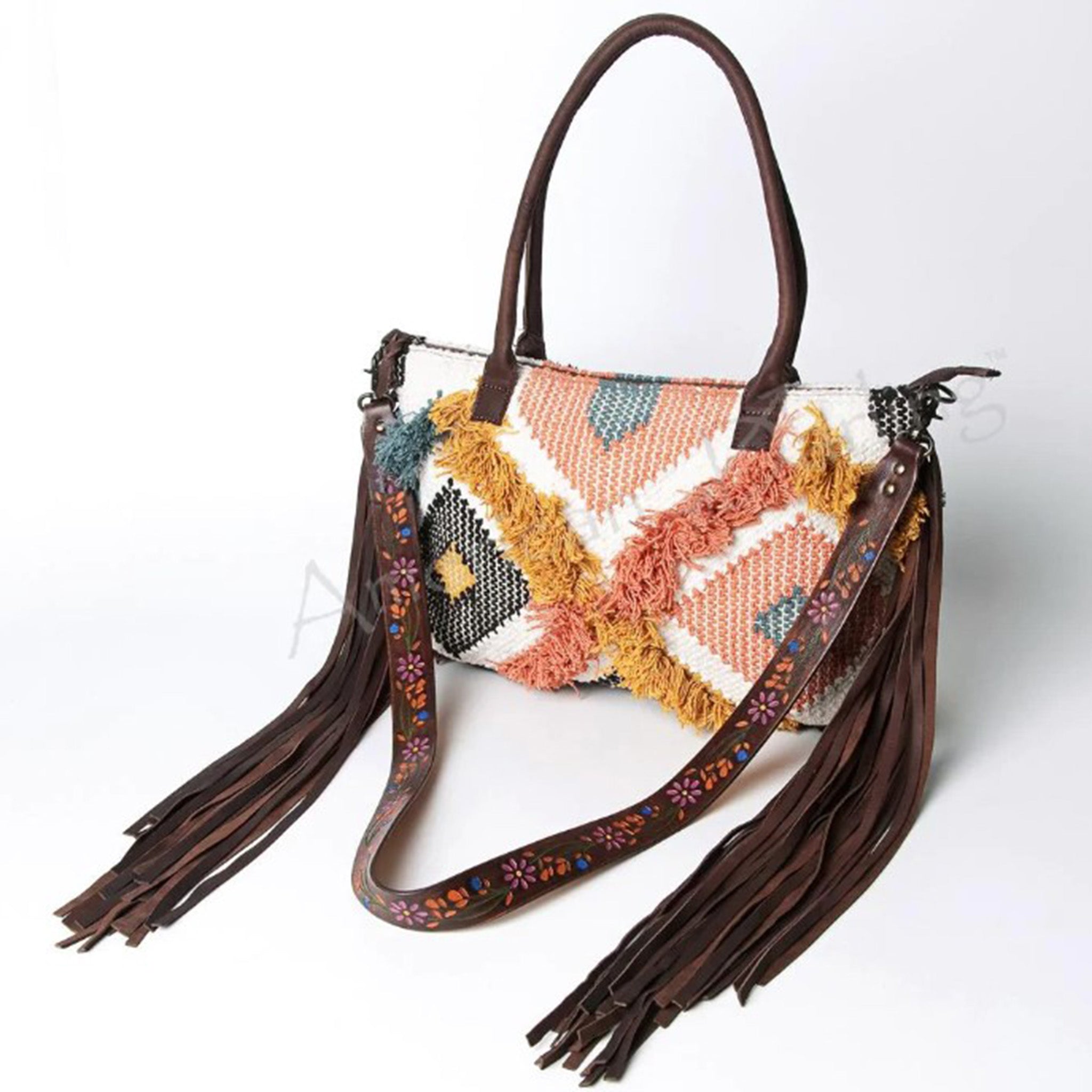 American Darling Shaggy Saddle Blanket Crossbody Bag - Stylish Boho Shoulder Purse for Women, Perfect for Music Festivals & Casual Outings