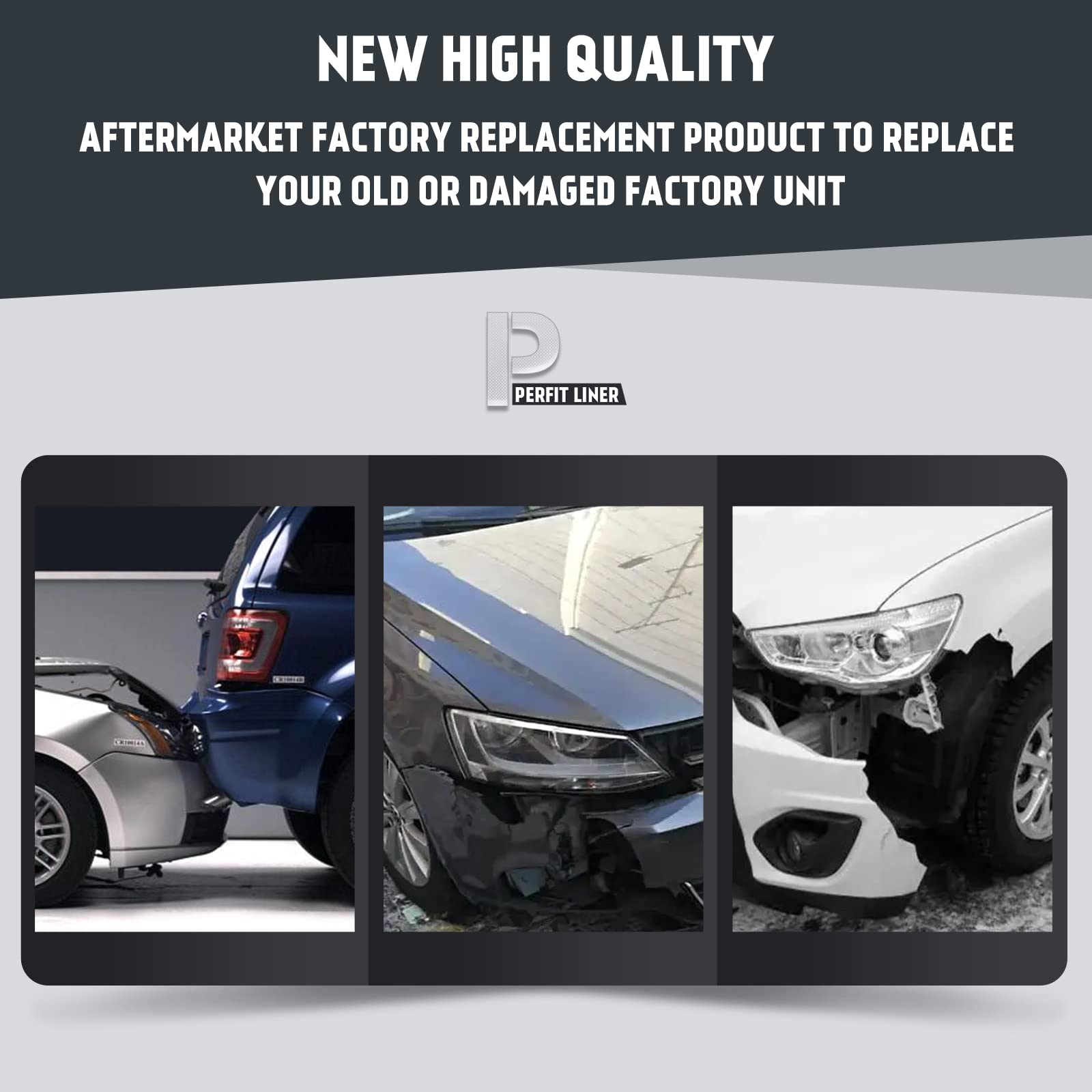Perfit Liner Front Upper Chrome Gray Grille Grill Compatible With 2005-2006 TOYOTA Camry Fits LE XLE USA Type TO1200267 5310106050 - Perfect Replacement for Damaged Grilles, Enhances Vehicle Appearance