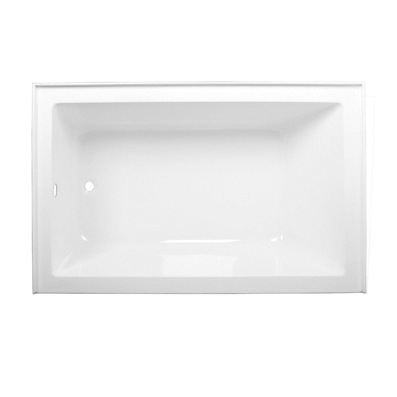 Aqua Eden VTAP603622L 60 Inch Acrylic Rectangular 3-Wall Alcove Bathtub - Left Hand Drain, Glossy White - Perfect for Modern Bathroom Renovations & Spa-Like Relaxation