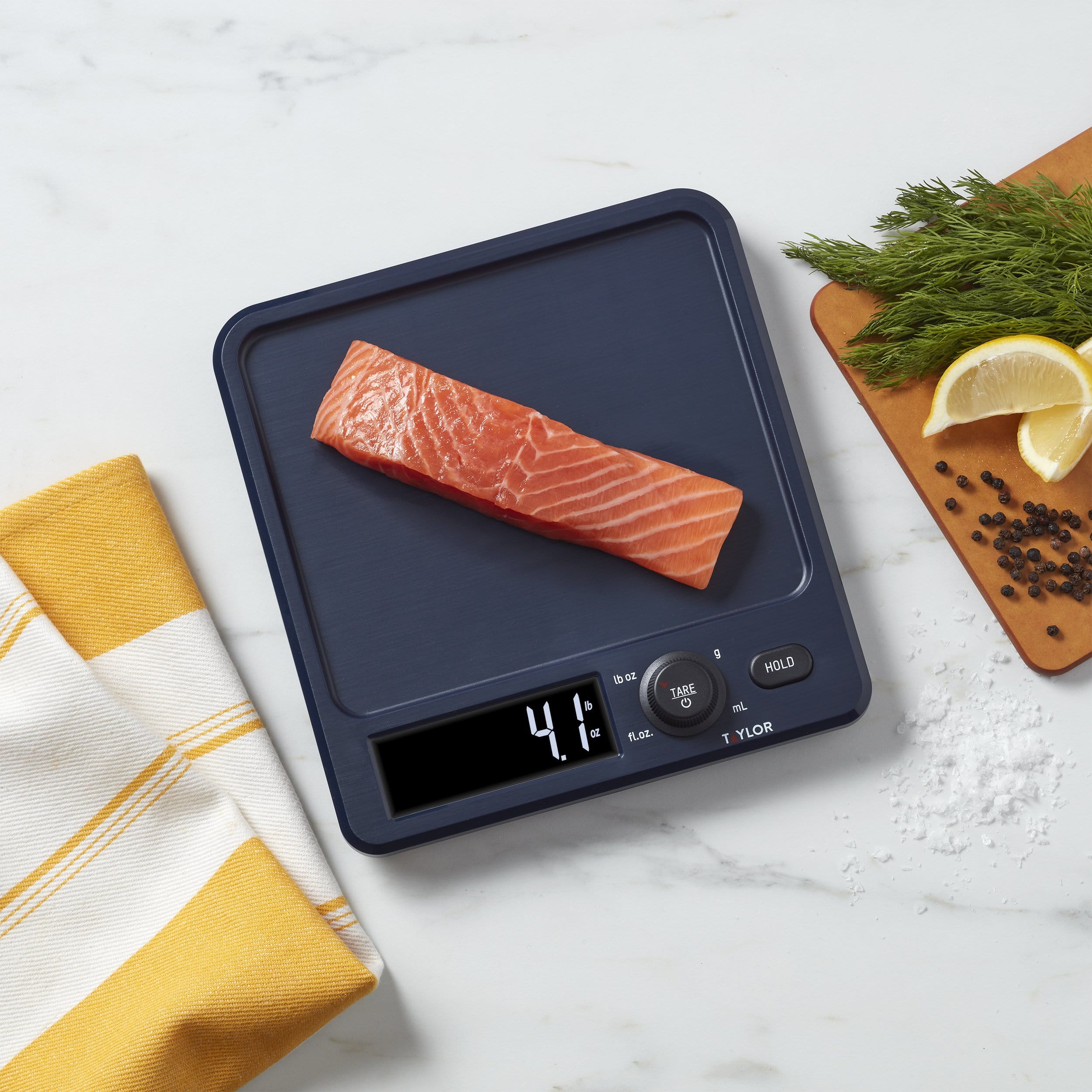 11lb Digital Kitchen Scale with Rotating Knob - Antimicrobial Food Scale for Precise Cooking & Baking - Perfect for Home Chefs, Meal Prep, and Portion Control