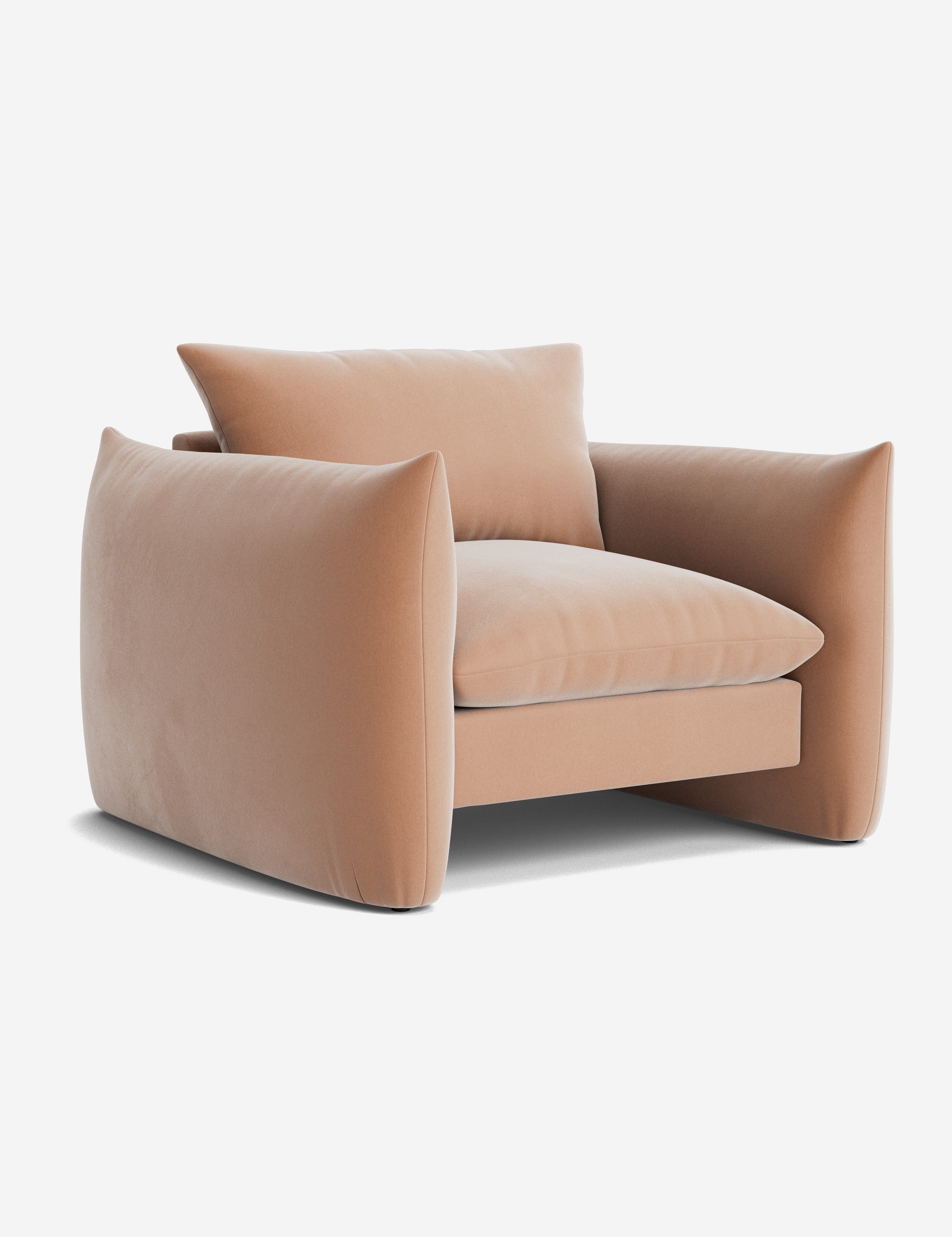 Modern Banks Accent Chair - Mid-Century Inspired Upholstered Armchair for Living Room, Bedroom & Office - Stylish Home Decor with Wooden Legs & Comfortable Cushioning