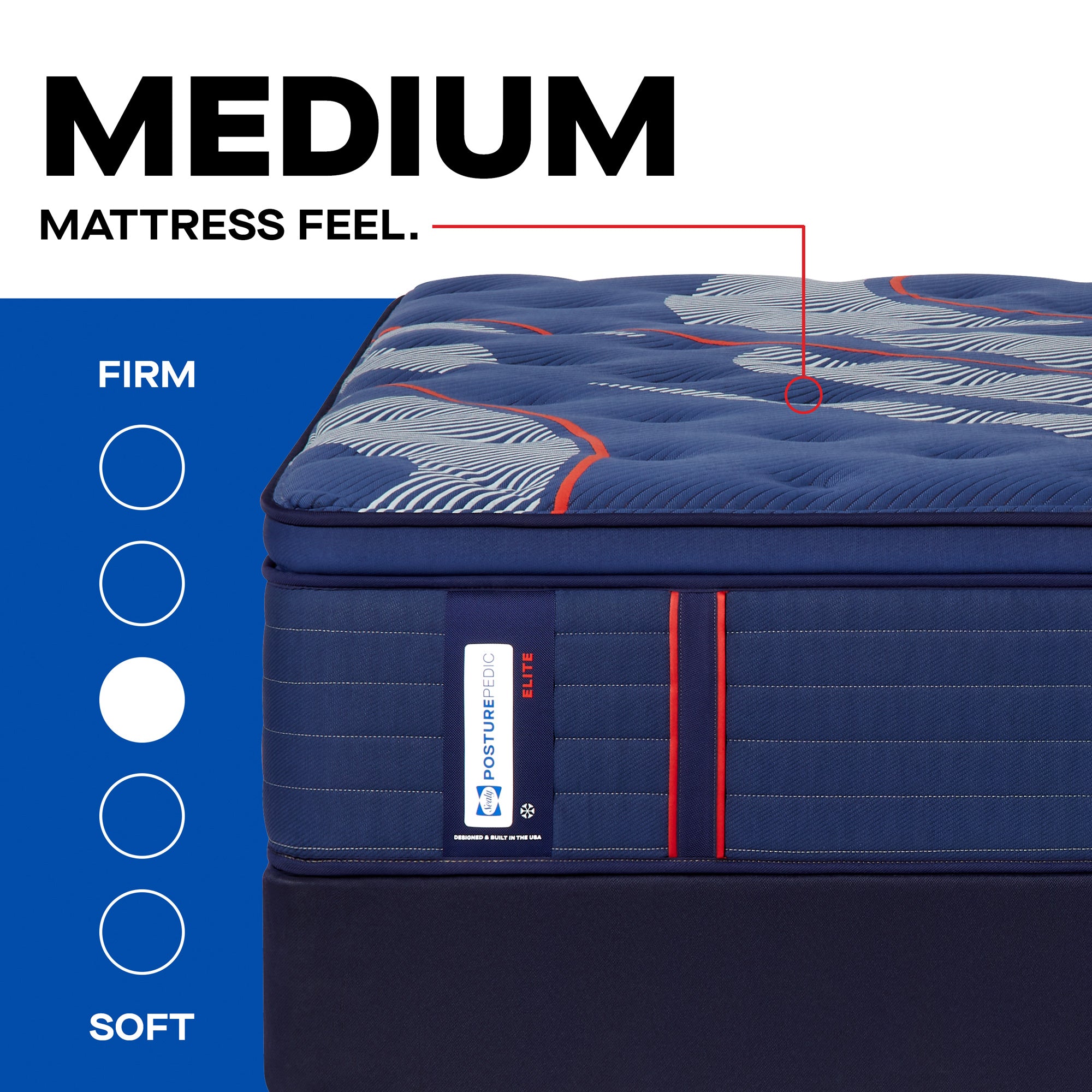 Sealy Posturepedic Elite Brenham Medium Pillowtop Mattress - Queen Size Plush Support for Back Pain Relief | Perfect for Master Bedroom & Guest Room Comfort