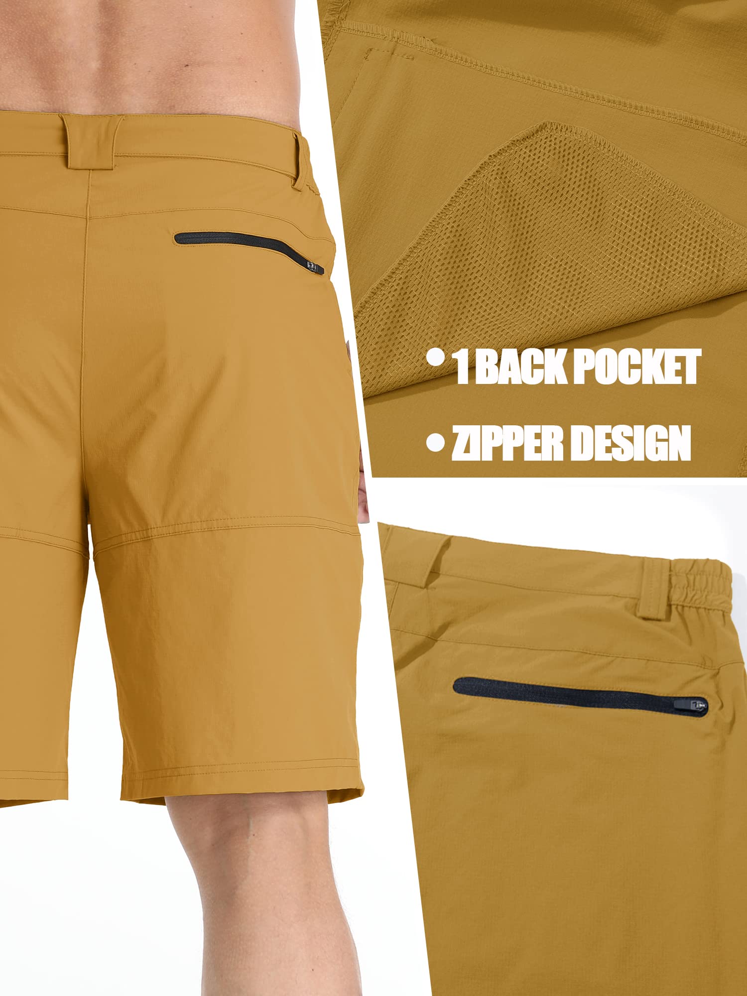 TACVASEN Men's Quick Dry Cargo Shorts - Lightweight Summer Outdoor Hiking & Work Shorts with Multiple Pockets (No Belt Included) - Perfect for Camping, Travel & Casual Wear