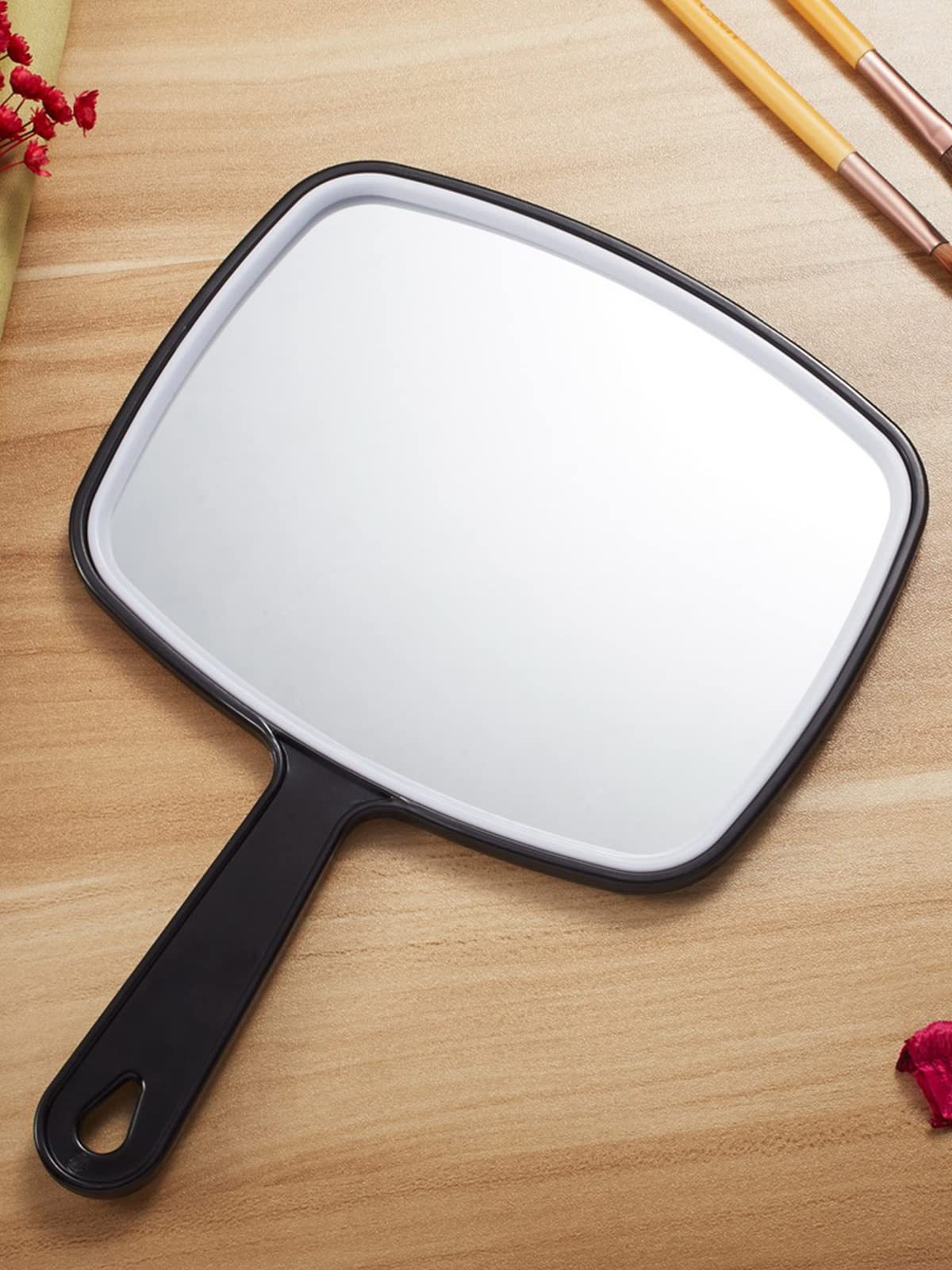 OMIRO Black Hand Mirror with Handle - 6.6