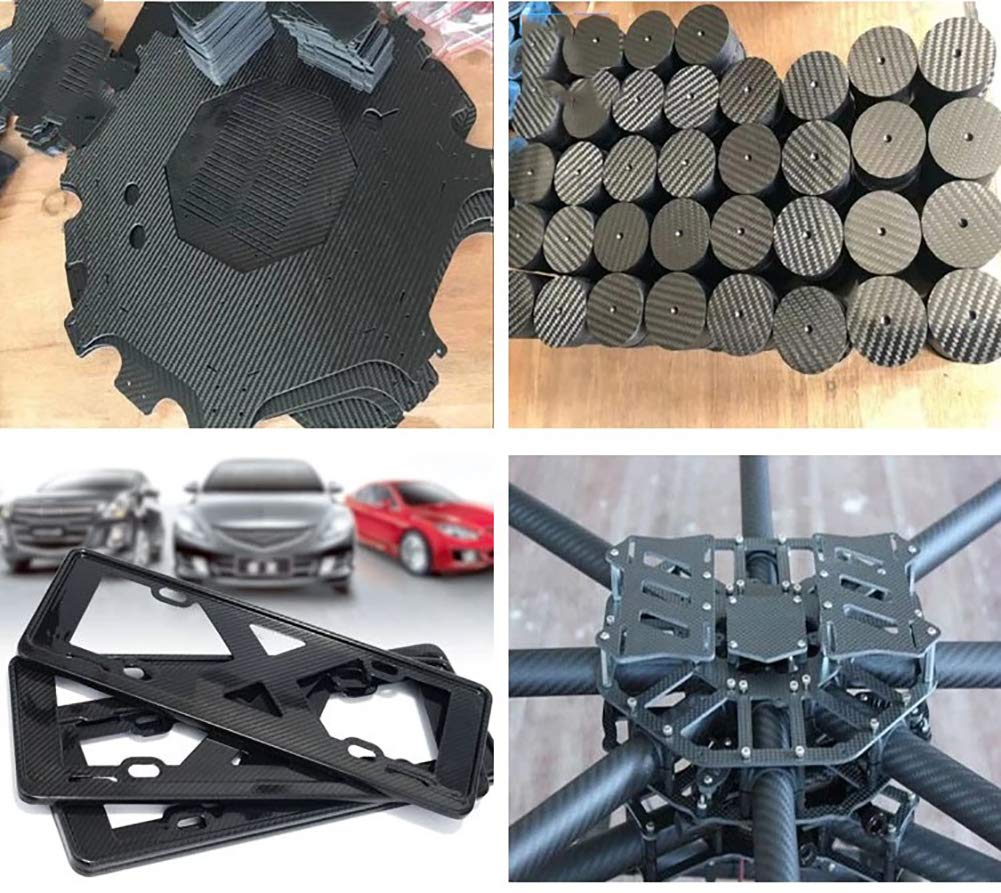 Premium 3K Carbon Fiber Sheet - 450mm x 350mm x 4mm Rigid Twill Glossy Laminate Panel for DIY Projects, Automotive & Aerospace Applications