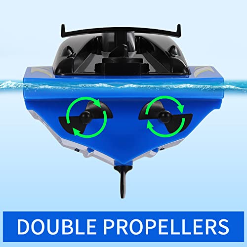GARVEE 3 Pack Remote Control Boats for Kids & Adults - 2.4GHz Fast RC Boats for Pools, Lakes & Outdoor Water Play - Includes 6 Rechargeable Batteries - Perfect Gift for Boys Ages 4-12 Years Old - Fun for Family Beach Days, Pool Parties & Summer Outdoor Activities