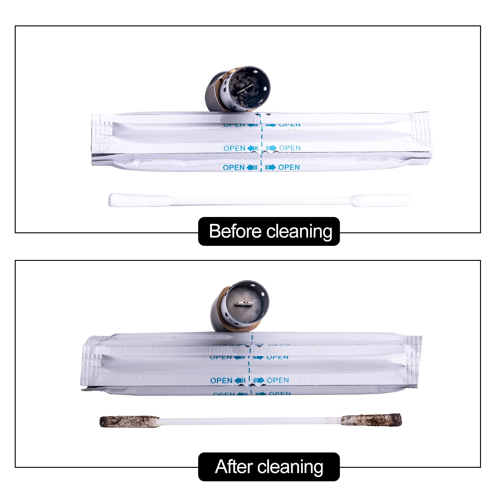 Upgraded 100pcs IQOS Cleaning Swabs Kit - Double-Ended Cotton Swab Sticks with Individually Sealed Packaging | Perfect for IQOS Device Maintenance & Electronics Cleaning