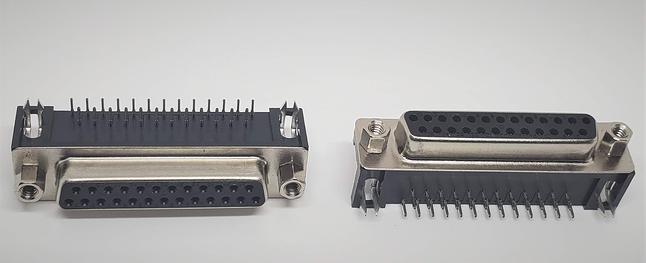 DB25 Female Right Angle PCB Connector 4-Pack for PC Accessories & DIY Projects