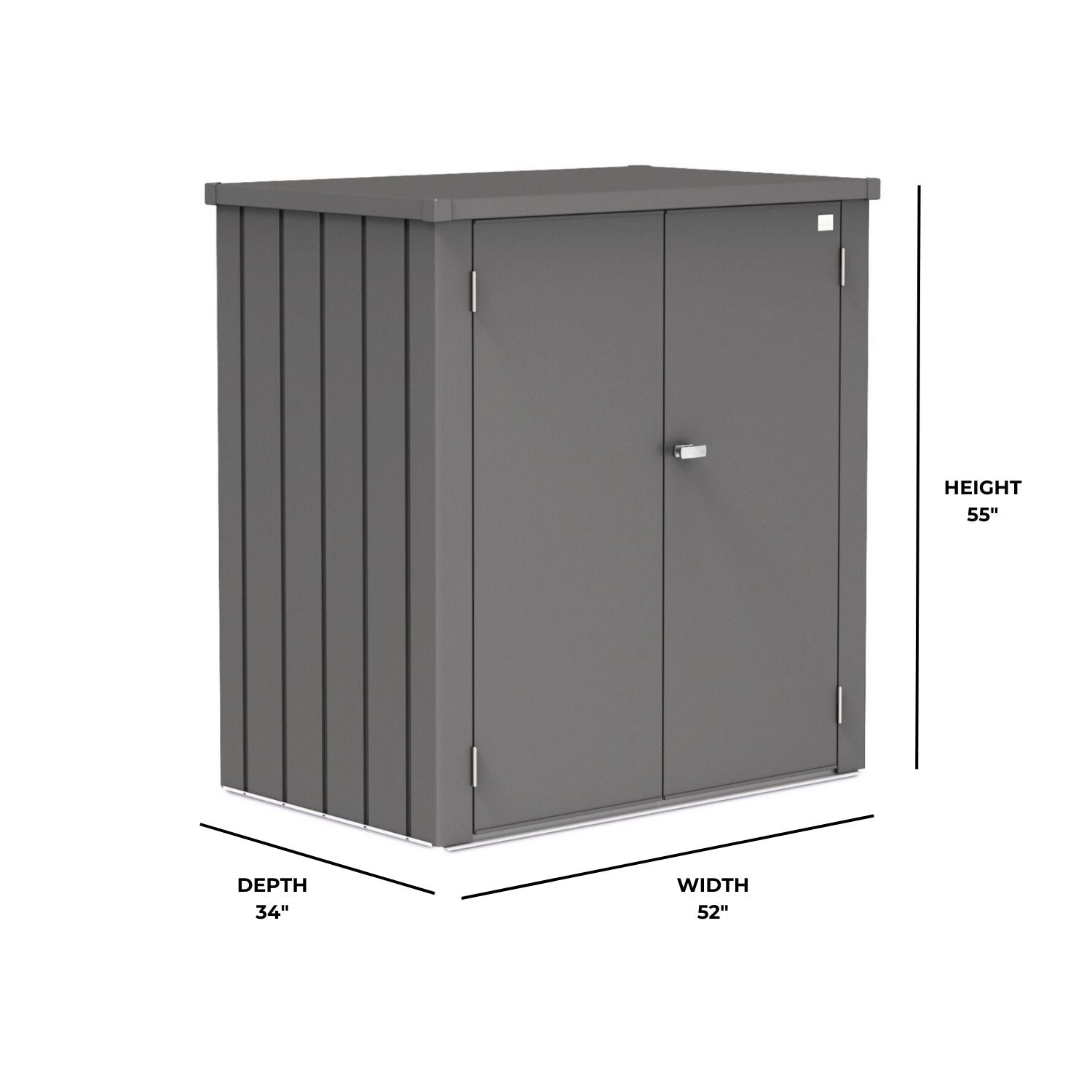 Heavy Duty Outdoor Galvanized Steel Storage Cabinet with Lock - Weatherproof Garage, Patio & Garden Organization Solution
