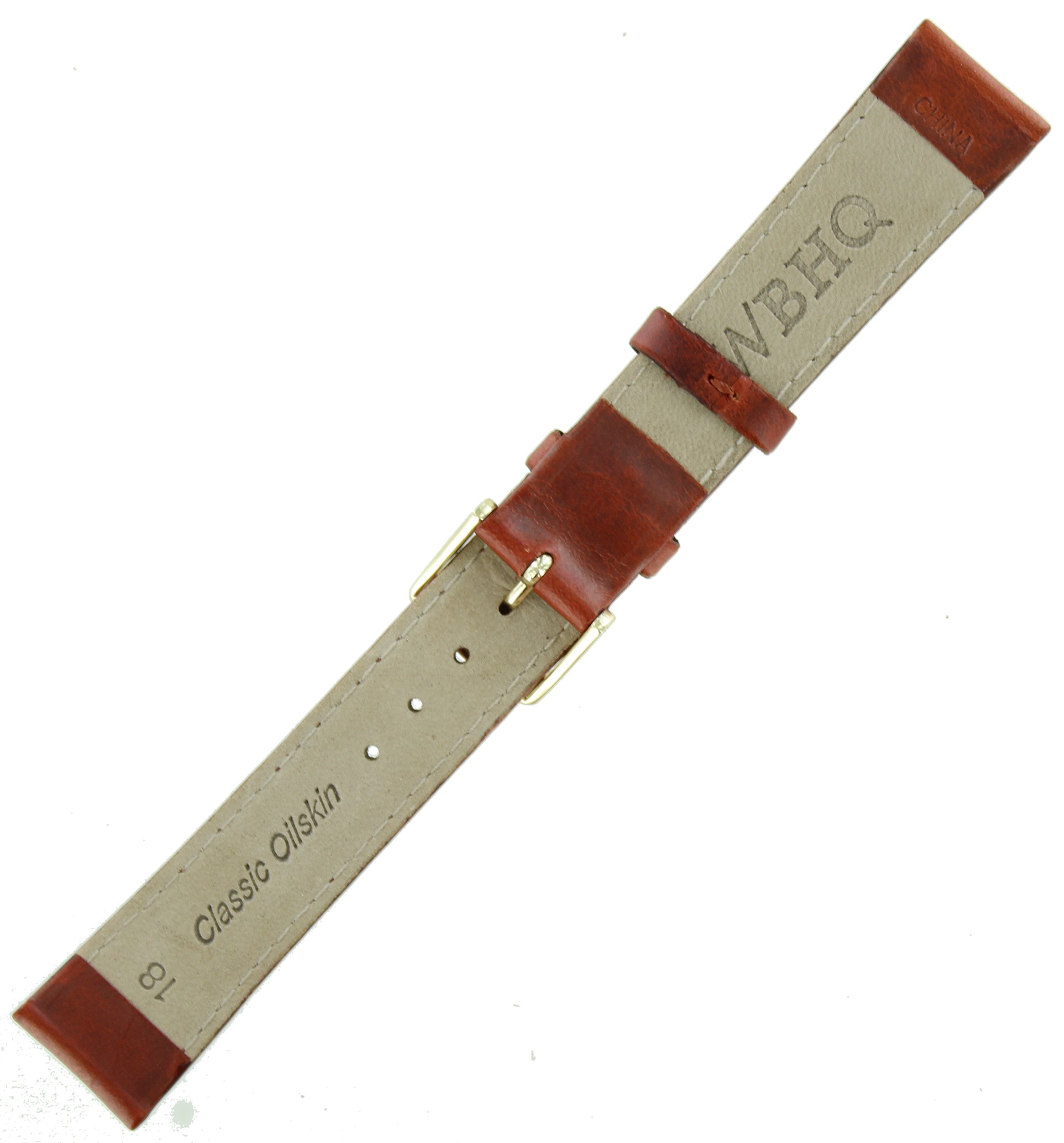 20mm Red Brown 534 Classic Oilskin Watch Band - Durable Leather Replacement Strap for Men's & Women's Watches - Perfect for Casual, Business & Outdoor Activities