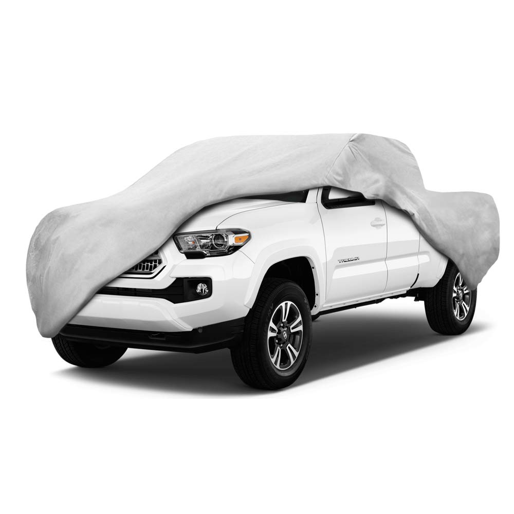 Motor Trend Heavy Duty Waterproof All Weather Truck Cover for Toyota Tacoma 2005-2014 - UV Resistant, Rain & Snow Protection - Indoor/Outdoor Use for Winter Storage & Vehicle Protection