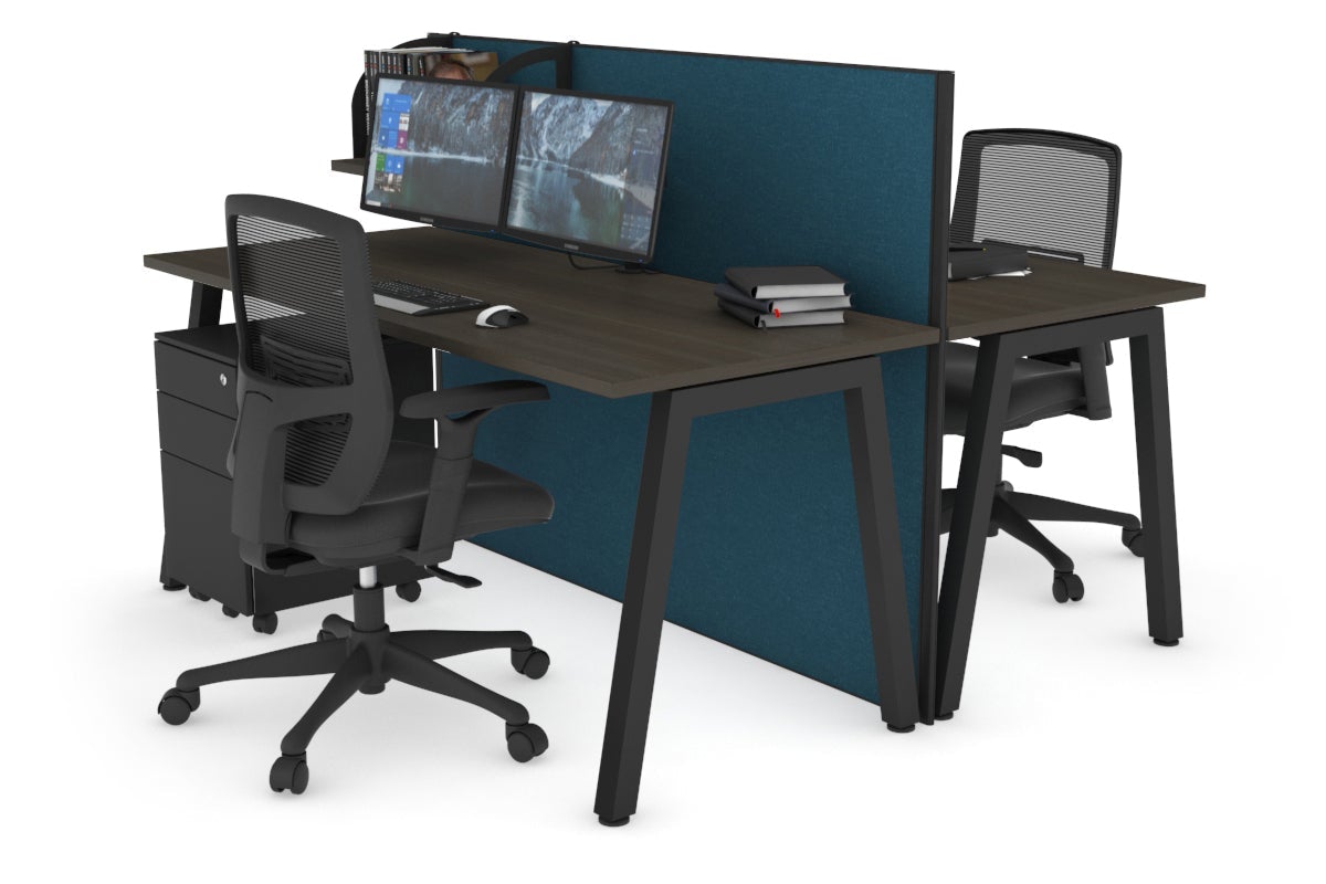 Horizon Quadro 2-Person Office Workstation Bench with A-Legs - 1400mm x 700mm (55