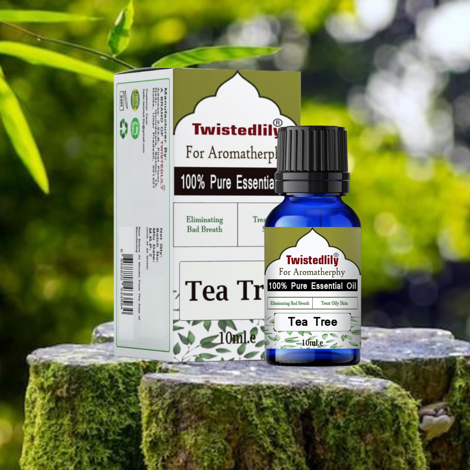 100% Pure Tea Tree Essential Oil 10ml - Natural Undiluted for Hair Care, Aromatherapy & Diffusers | Skin Soothing & Home Fragrance | Pack of 1