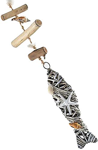 Handmade Wooden Fish Pendant - Nautical Themed Wall Decor for Home, Nursery & Kindergarten - Natural Wood Fish Cutout Ornament - Perfect Gift for Beach House Decor & Ocean Lover (Style 04)