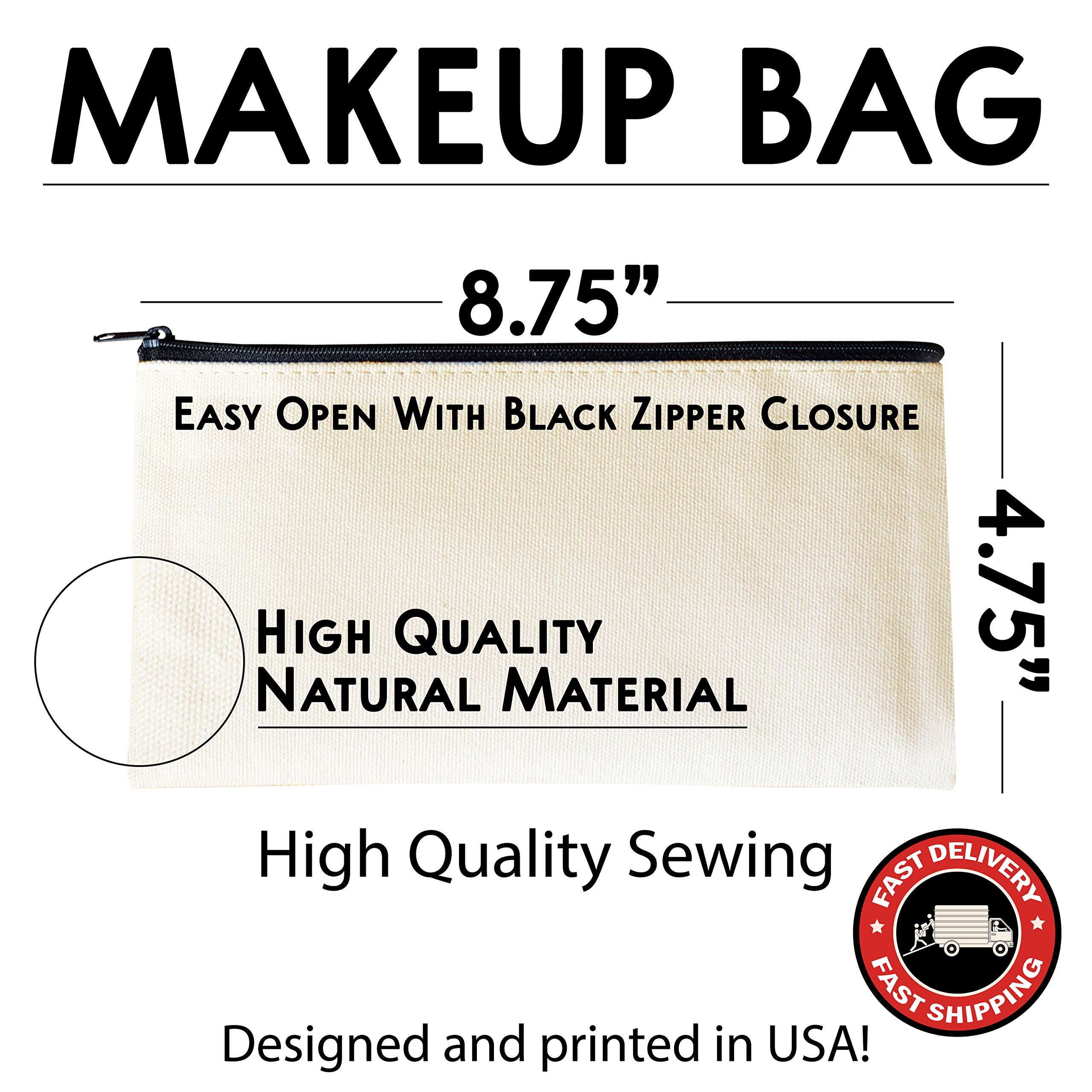 Custom Personalized Makeup Bag for Women - Monogrammed Toiletry Pouch with Name - Perfect for Bachelorette Parties, Bridal Showers & Travel Essentials (Style C002)