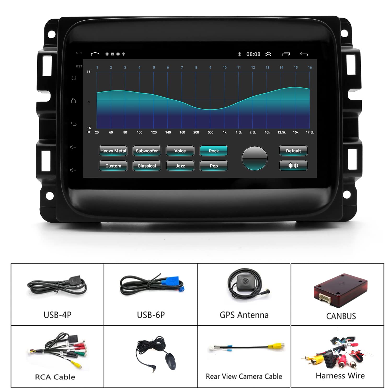 RAM 1500/2500/3500 2013-2018 Android Stereo Upgrade with Wireless CarPlay & Android Auto | Built-in Backup Camera | Truck Accessories Replacement for Enhanced Driving Experience
