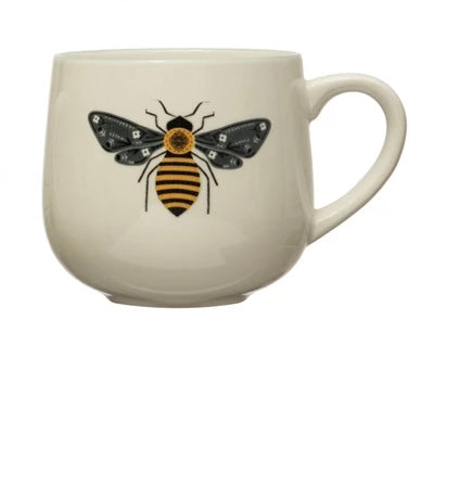 Premium Insect Stoneware Mug Set - Durable Ceramic Coffee Cups for Home, Office & Outdoor Use - Perfect for Tea, Coffee & Hot Beverages