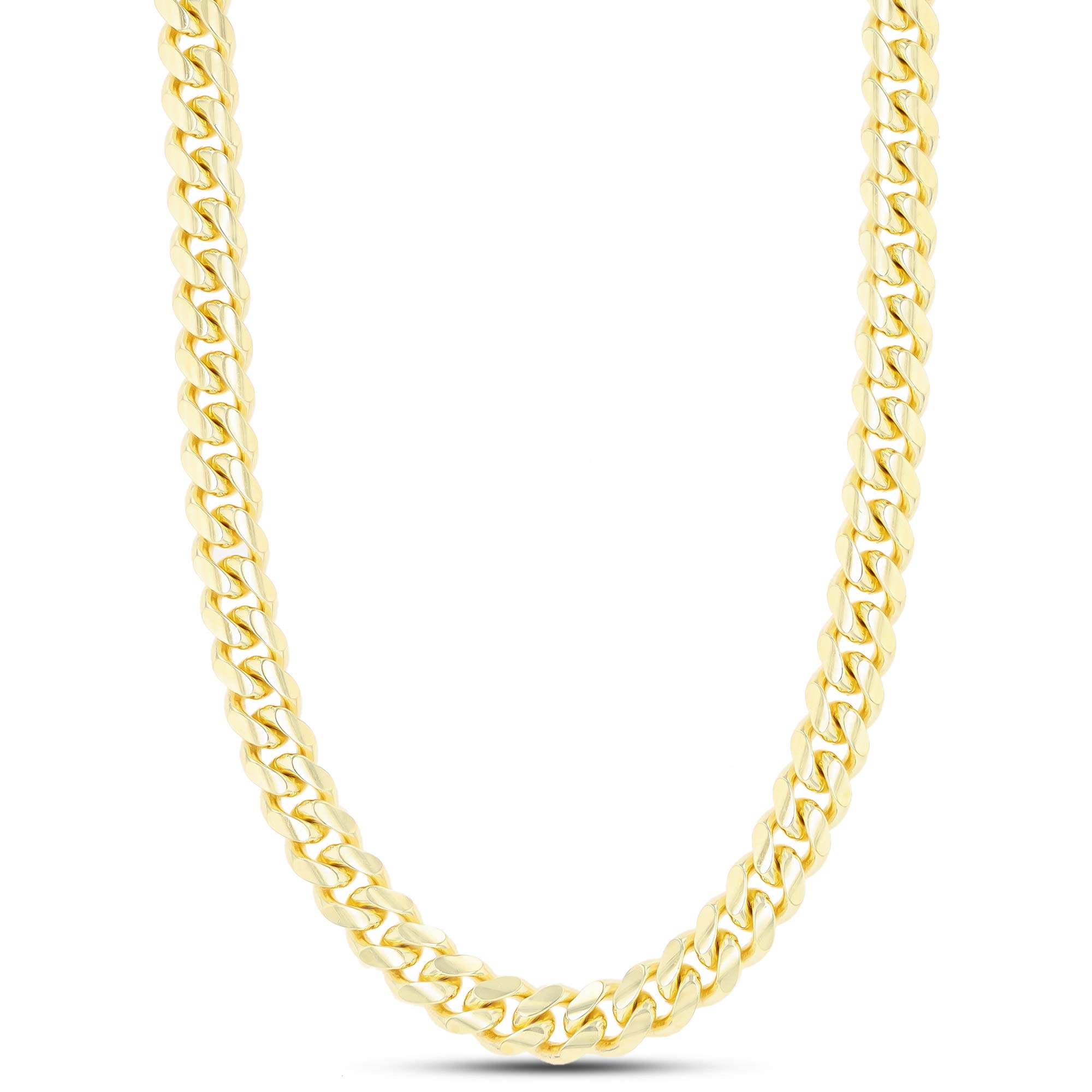 14K Yellow Gold Plated Sterling Silver 6.20mm Miami Cuban Link Chain Necklace for Men & Women - 22