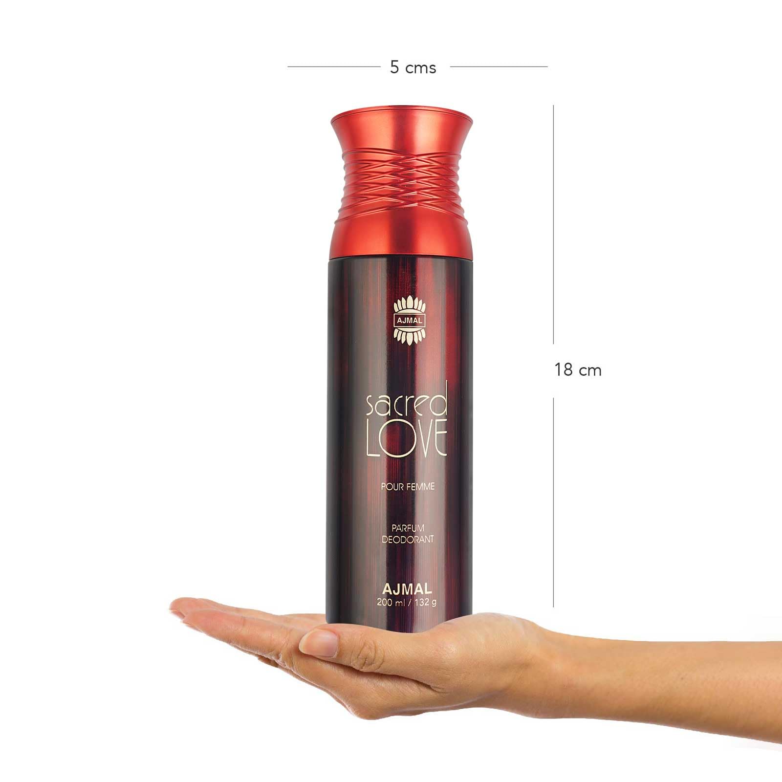 Ajmal Sacred Love Perfume for Women - 200ml Long Lasting Body Spray & Deodorant Gift Set - Romantic Date Night & Special Occasion Fragrance