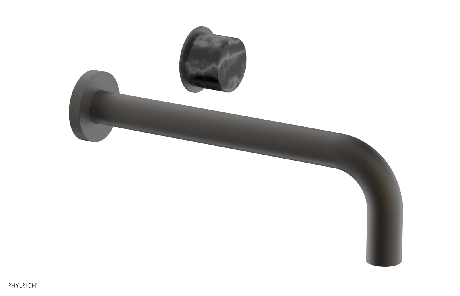 Premium Black Marble Single Handle Wall Mount Bathroom Faucet - Basic II 10