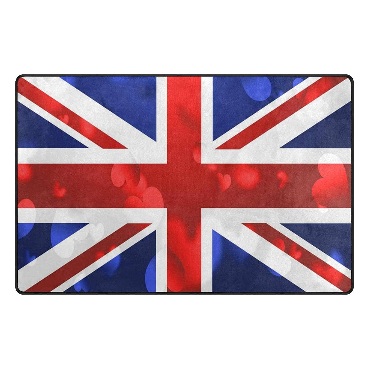 UK Flag Area Rug - Ultra Soft Anti-Slip Carpet for Home, Bedroom, Living Room, Entryway, Bathroom & Playroom (31x20 Inches) | British National Emblem Decor Floor Mat for World Flags Collection & Patriotic Home Decor