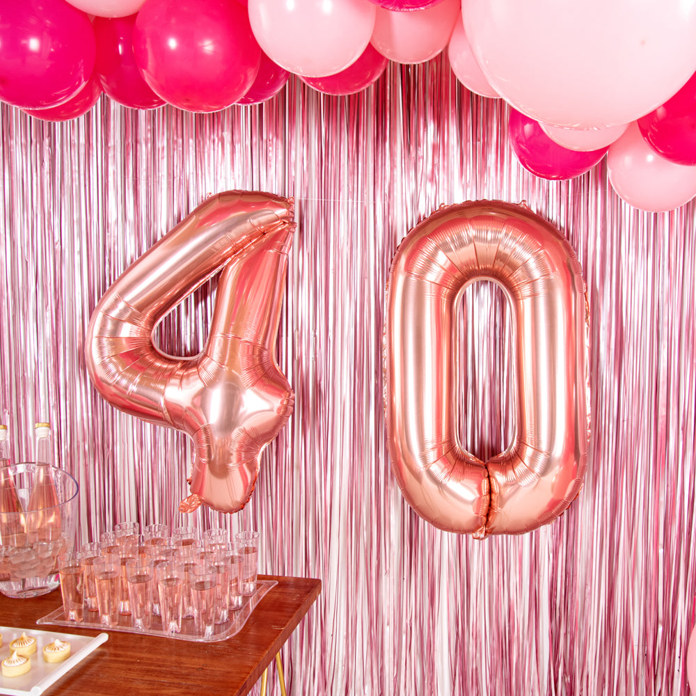 Rose Gold Mylar Number 4 Balloon - 40