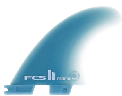 FCS II THRUSTER Performer Surfboard Fins - Glass Flex Blue - High Performance for Shortboards & Performance Surfing - Perfect for Waves, Competitions & Daily Surf Sessions