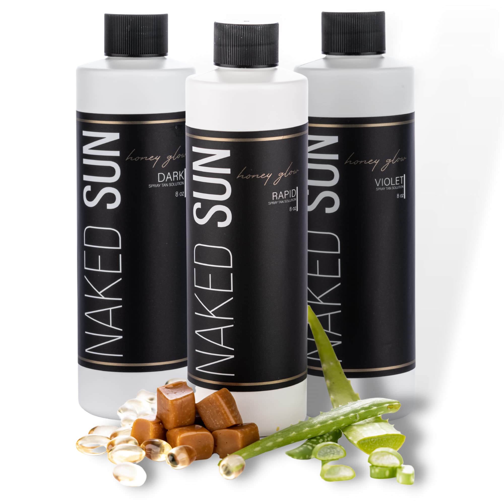 Professional Spray Tanning Machine Kit - Naked Sun Fascination with Honey Glow Solution & Tech Duffel (5-Piece Set) for Salon, Home Use & Mobile Tanning Business