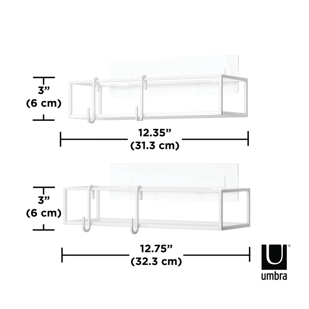 Cubiko Shower Storage Bins Set of 2 - Waterproof Bathroom Organizer for Shampoo, Soap & Toiletries - Perfect for Shower Caddy, Bathroom Shelves & Spa Organization