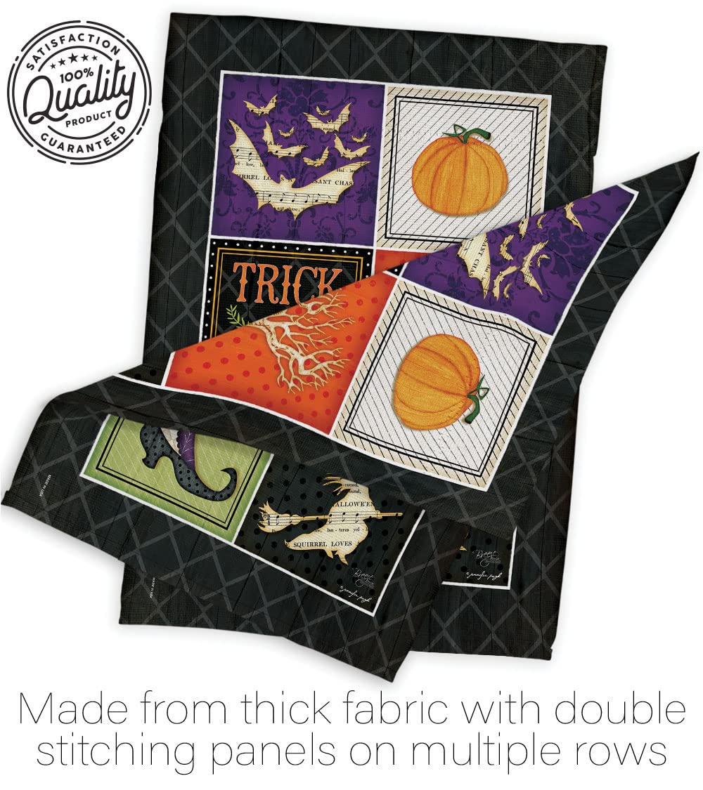 Breeze Decor Halloween Garden Flag - Trick or Treat Collage, 13x18.5in - Fall Decor for Outdoor