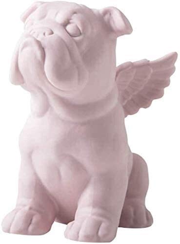 Handiya Ceramic Bulldog Statue - Cute Cartoon Dog Sculpture for Home Desktop Decoration, Animal Figurine Gift for Kids & Dog Lovers (Color B) | Perfect for Living Room Shelf, Office Desk & Nursery Decor