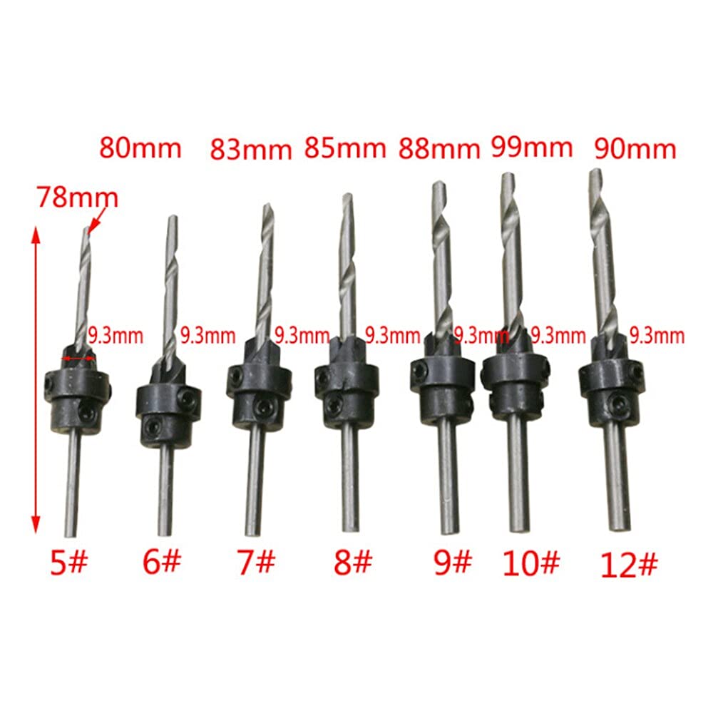 22Pcs High-Speed Steel Drill Bit Set with Wrench & Adjustable Depth Stop Collars - Woodworking, Metal & Plastic Drilling Accessories for Electric Drills - Perfect for DIY Projects, Home Repairs & Professional Use