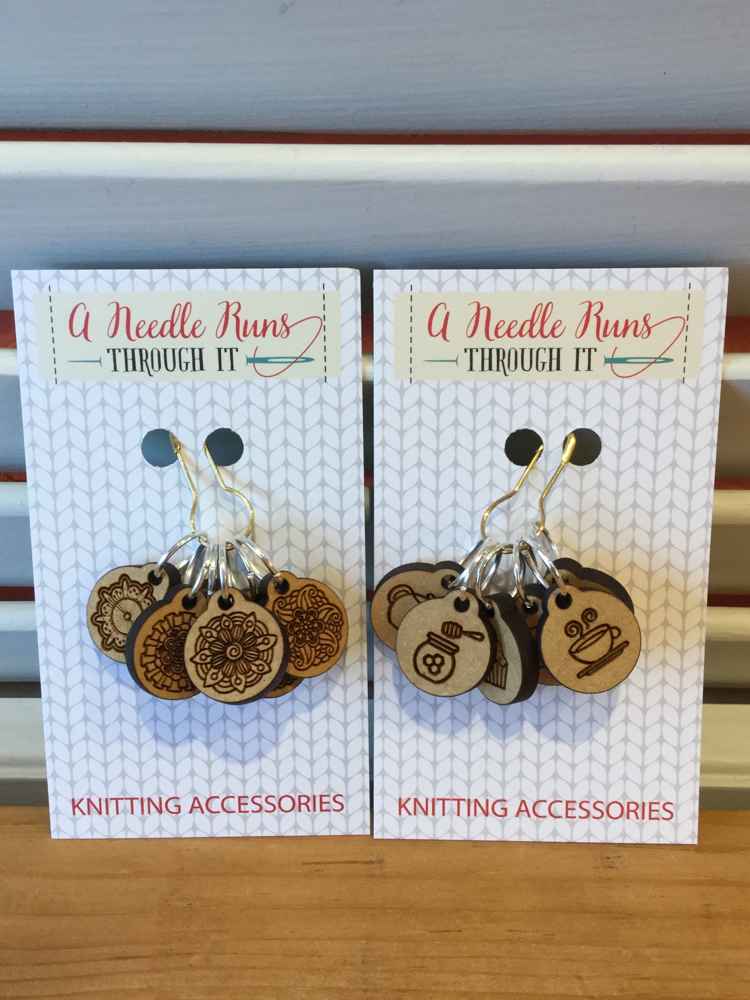High-Quality Stitch Markers for Knitting & Crocheting - Perfect for Counting Rows & Stitches - A Needle Runs Through It