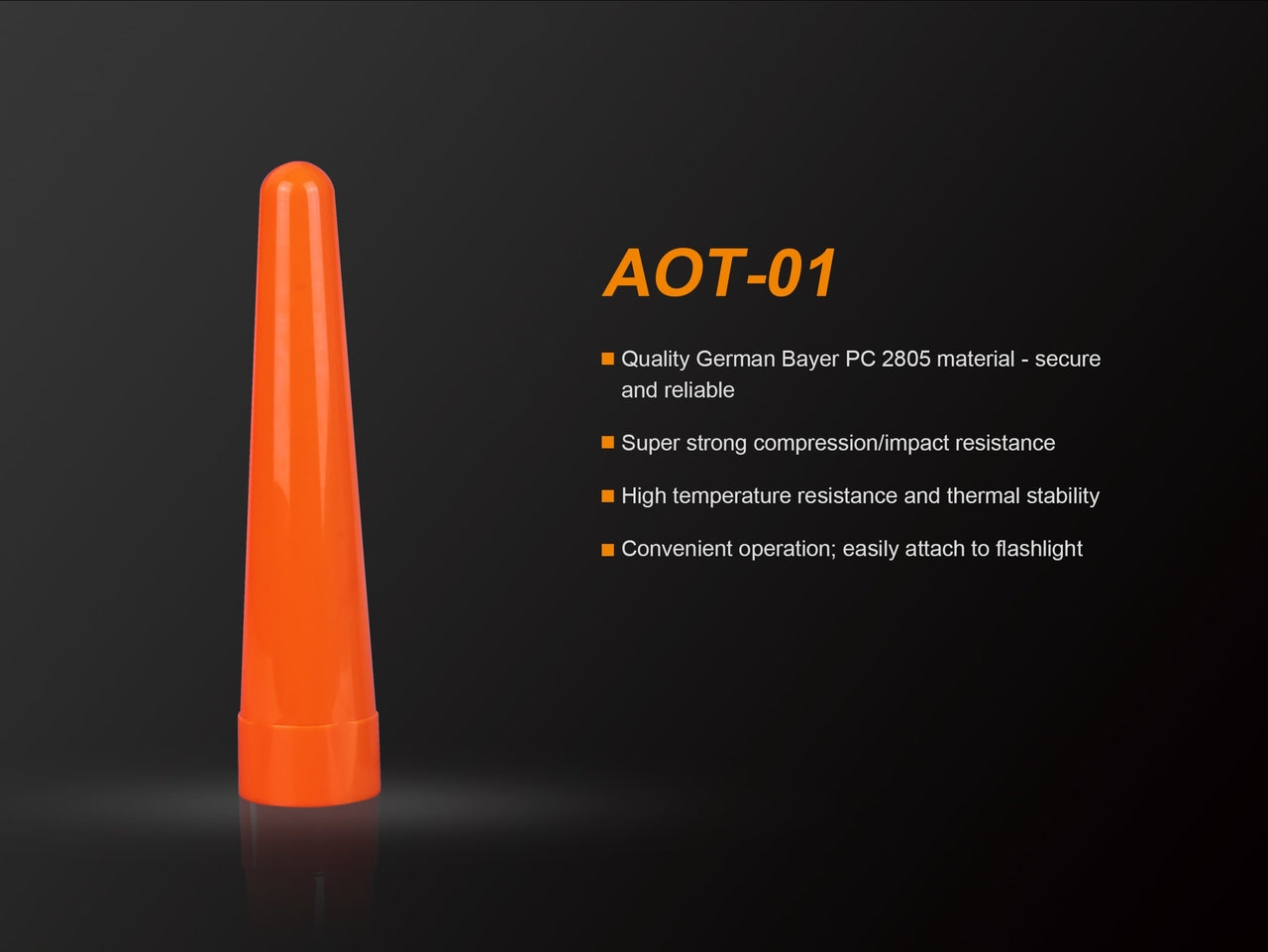 Fenix AOT 01 LED Traffic Control Wand - High Visibility Safety Baton for Road Construction, Emergency Signaling & Night Traffic Direction