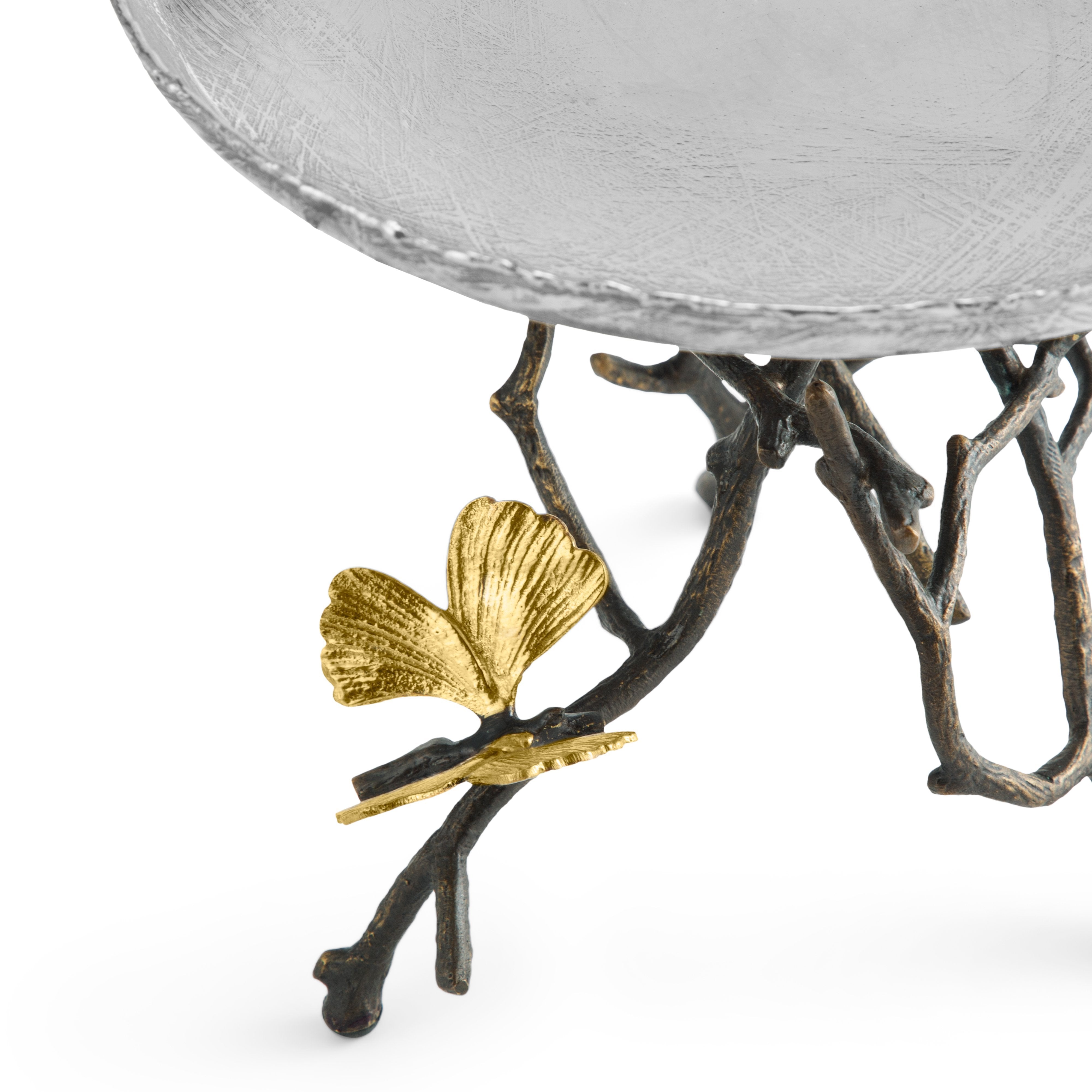 Elegant Butterfly Ginkgo Leaf Candy Dish - Decorative Serving Bowl for Home, Party & Wedding - Perfect for Chocolates, Sweets & Snacks
